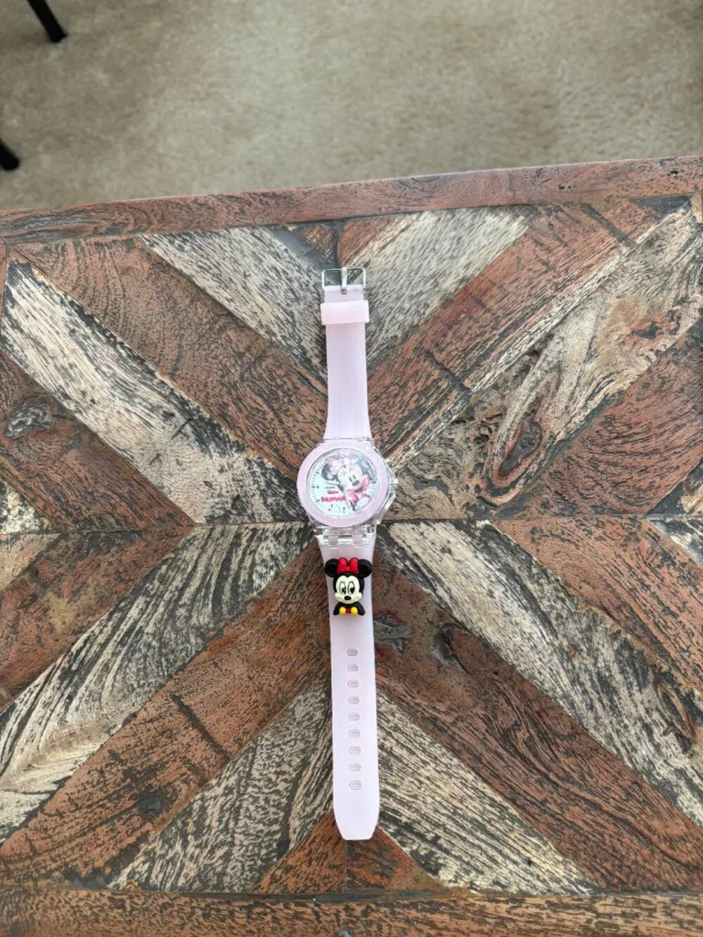 Minnie Mouse Mini Crossbody Flap Purse & Light-up Analog Watch Bundle